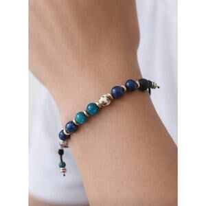 J.Jill.Blue Beaded Stretch Bracelet NWT